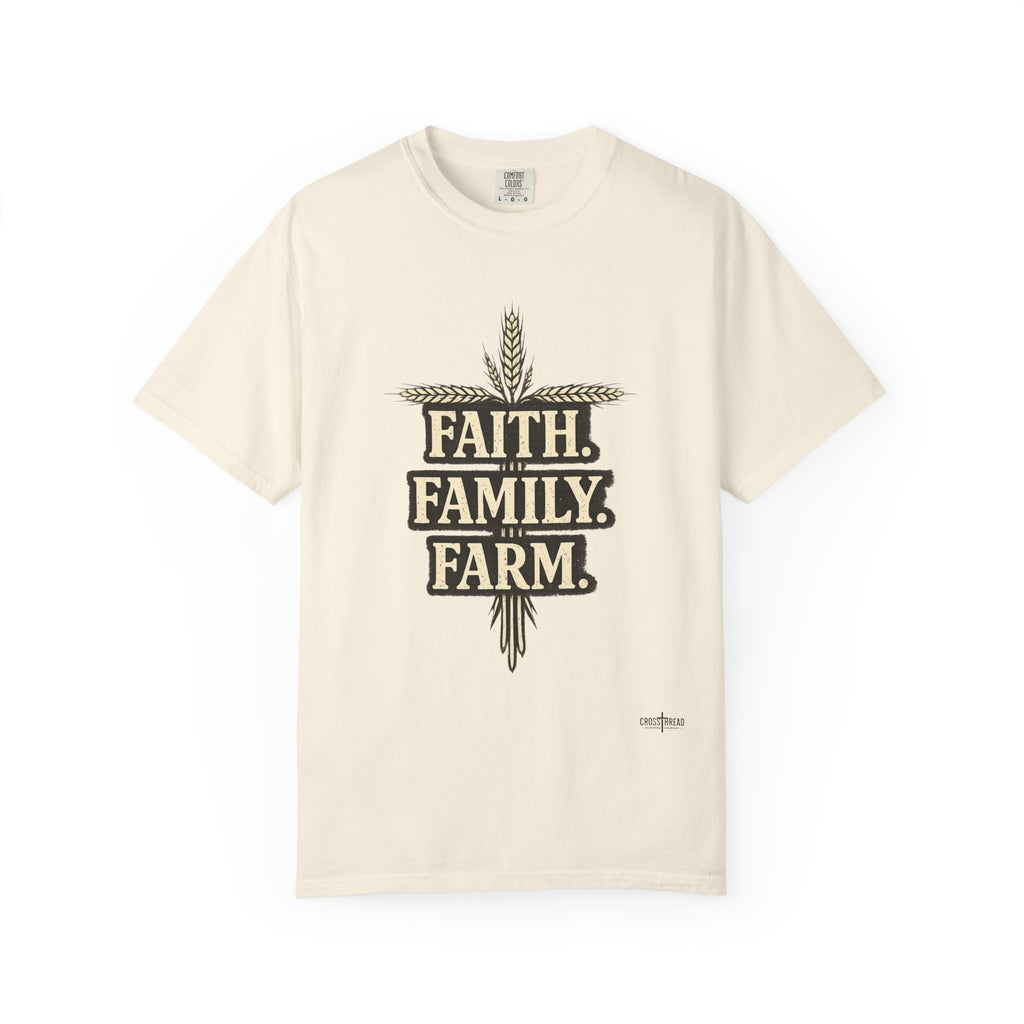 Faith Family Farm T-Shirt — Rustic Farmhouse Graphic Tee