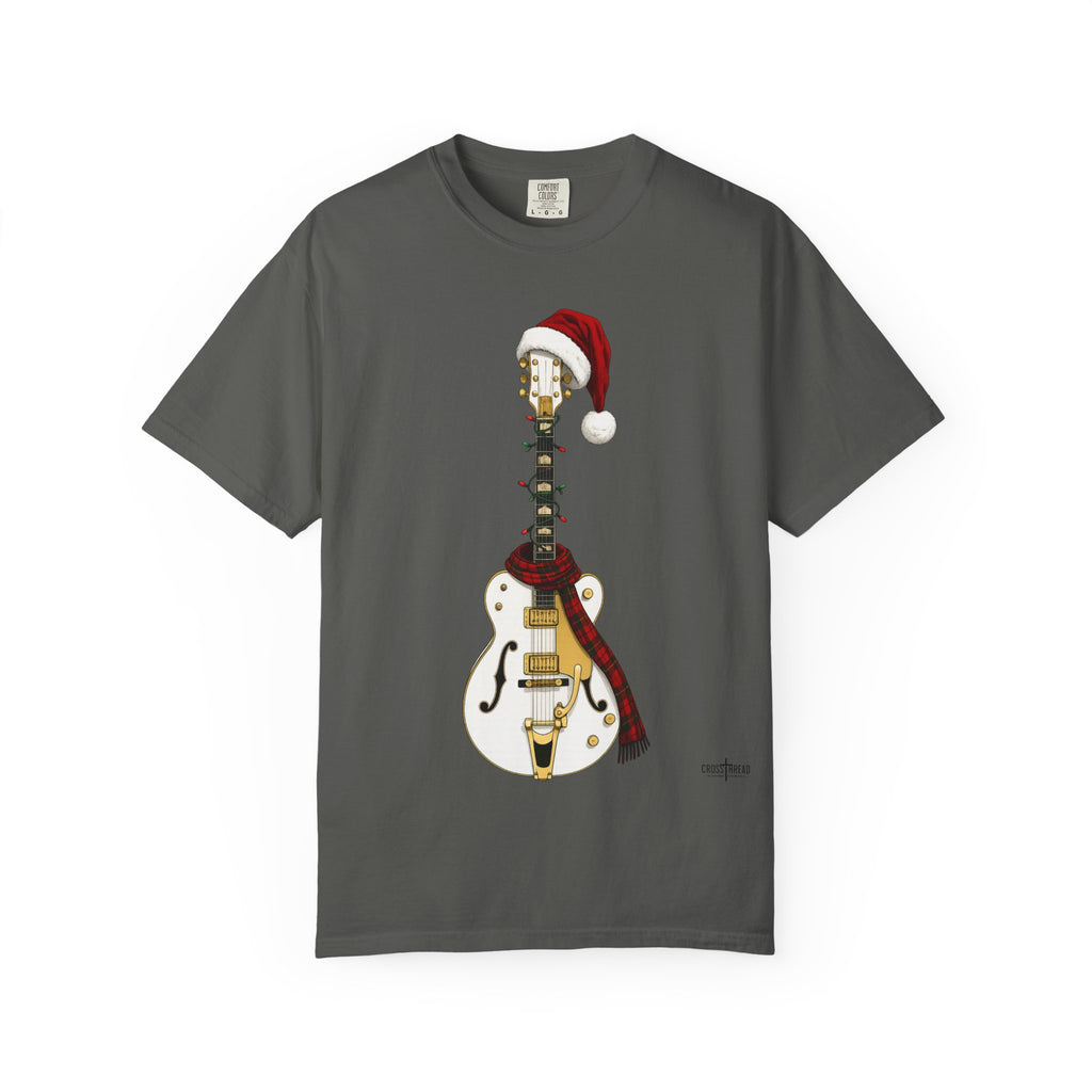 Christmas Hollowbody Guitar Comfort Colors Shirt