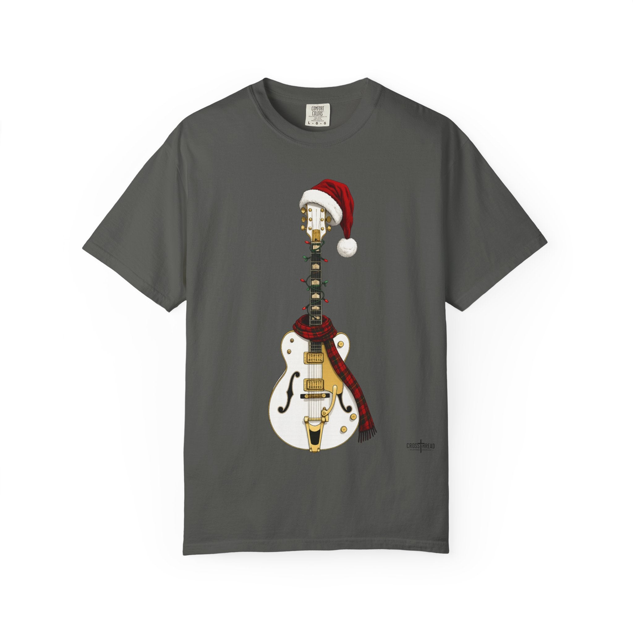 Christmas Hollowbody Guitar Comfort Colors Shirt