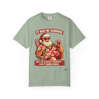 "It May Be Summer But I'm Already Thinking About Christmas" — Christmas-in-July Santa Beach Graphic T