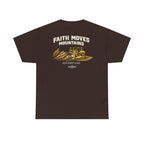 Faith Moves Mountains T‑Shirt — Inspirational Mountain & Bulldozer Graphic Tee