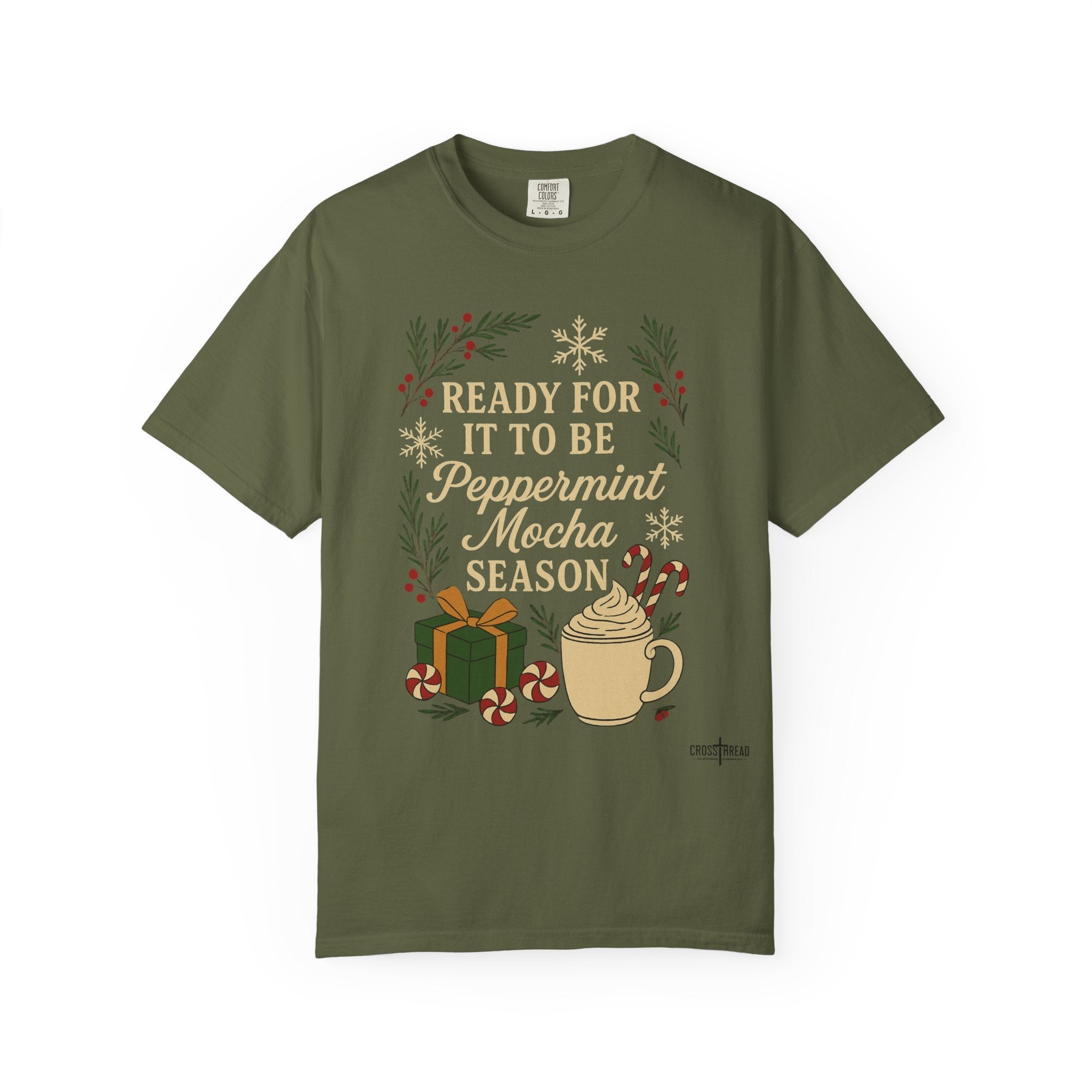 Christmas Peppermint Mocha Comfort Colors T-shirt
