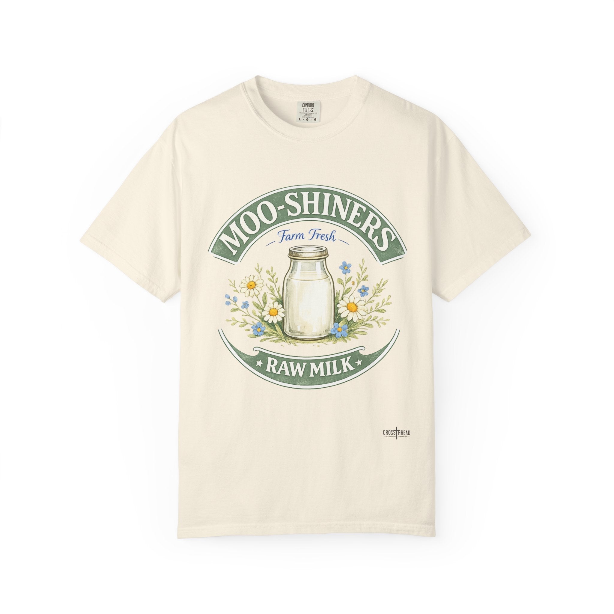 "Moo-Shiners Raw Milk" Vintage Logo Graphic T