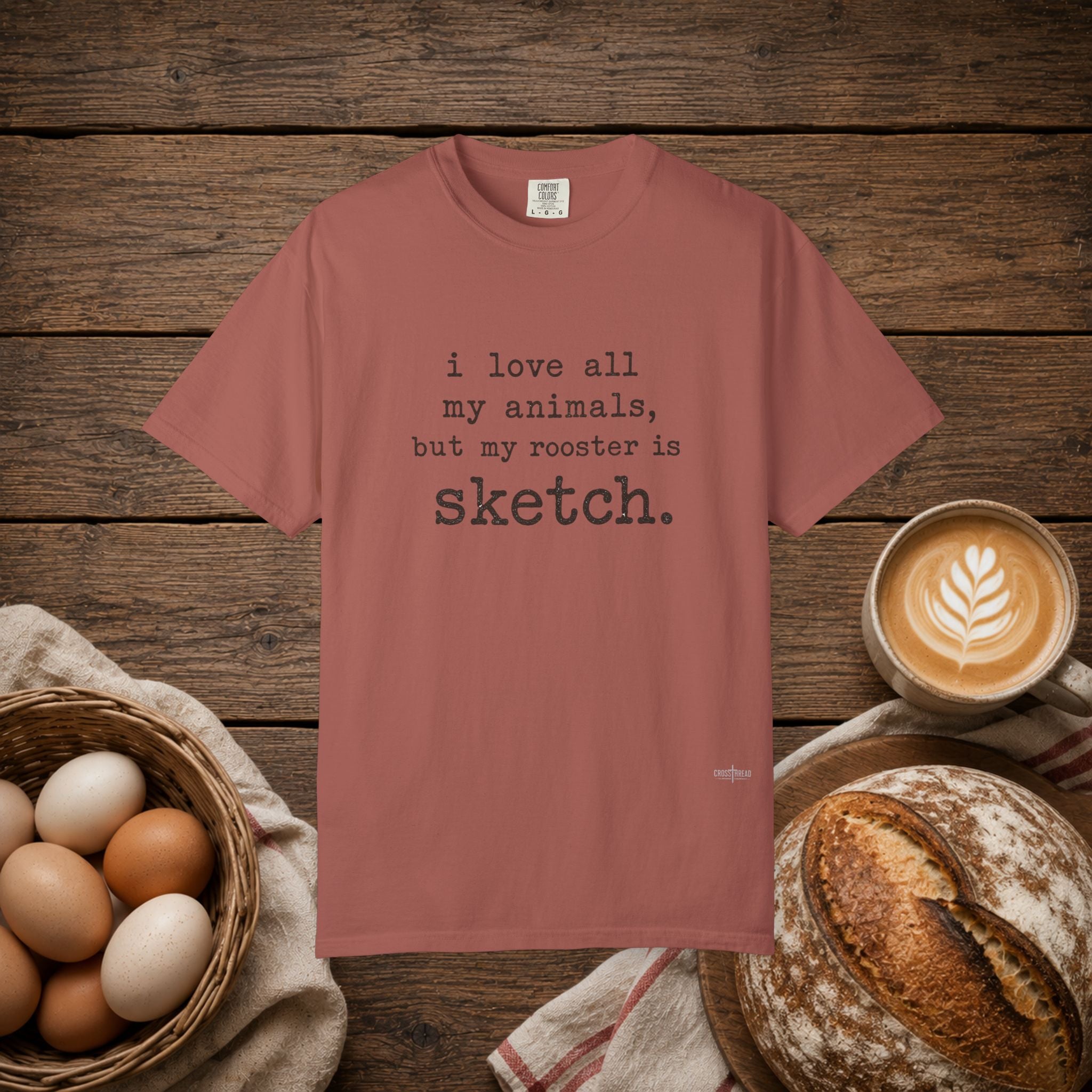Rooster is Sketch Comfort Colors Shirt