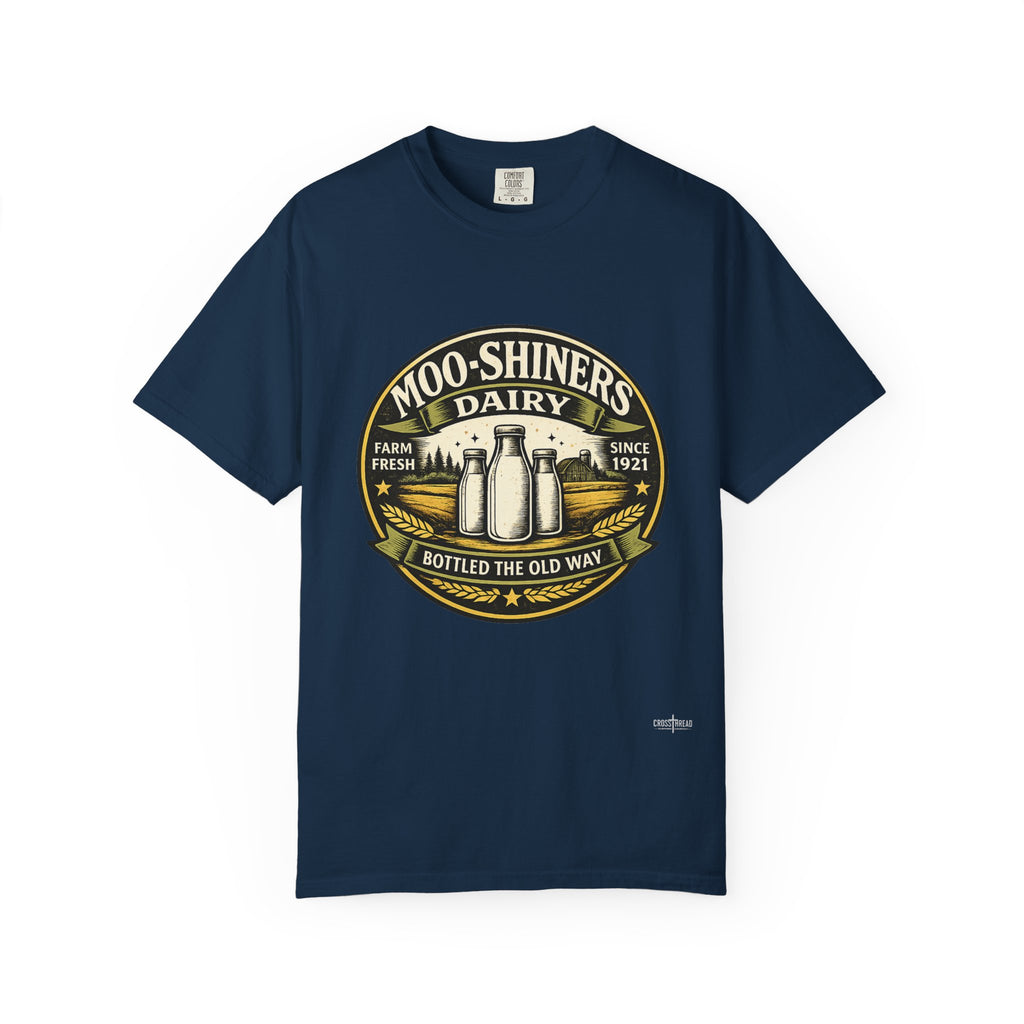 Moo-Shiners Dairy Vintage Milk Bottle T-Shirt