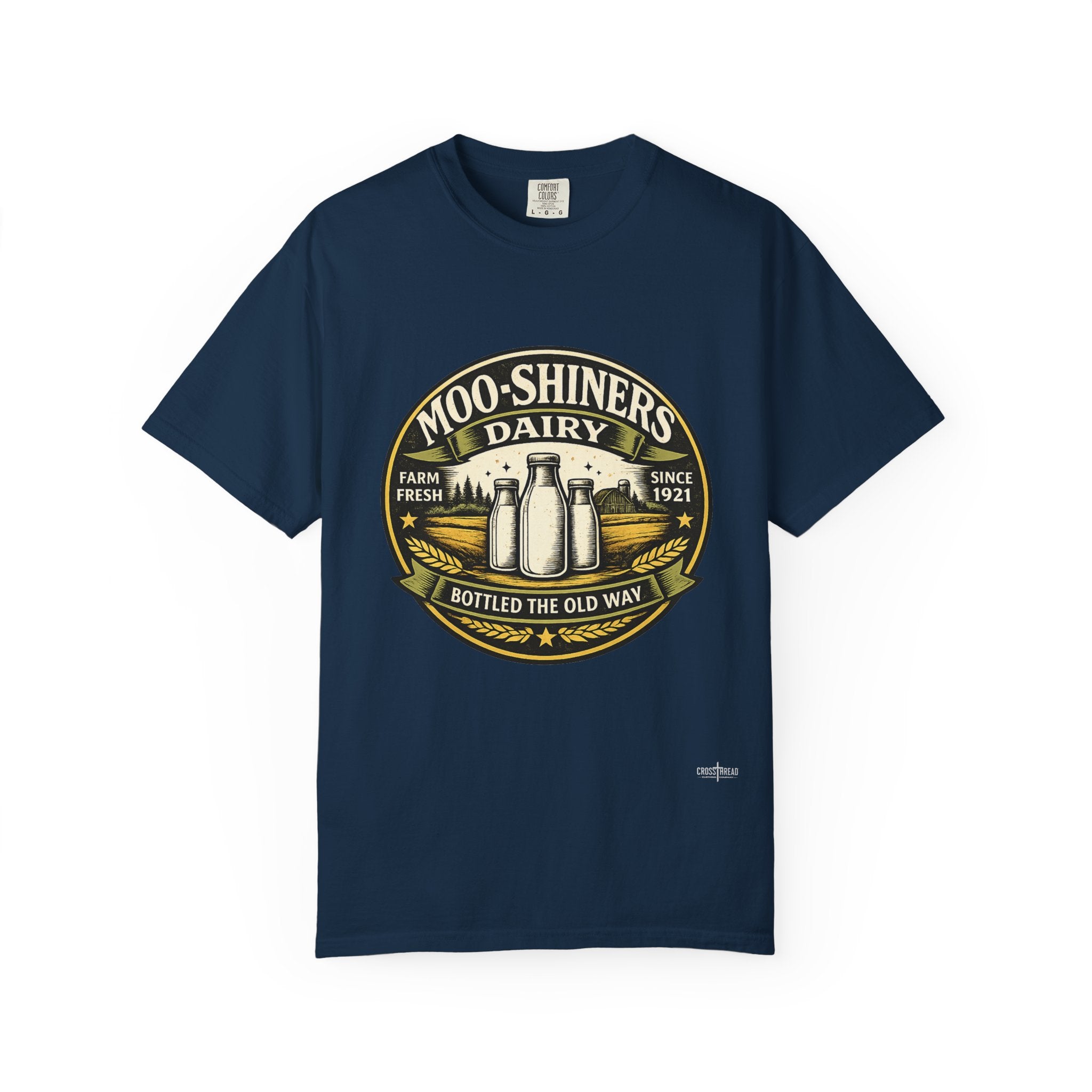 Moo-Shiners Dairy Vintage Milk Bottle T-Shirt
