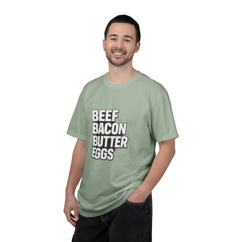 Beef Bacon Butter Eggs Carnivore Lifestyle Graphic Tee