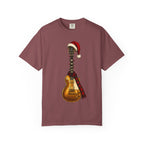 Christmas LP-Style Gold Guitar Comfort Colors Shirt