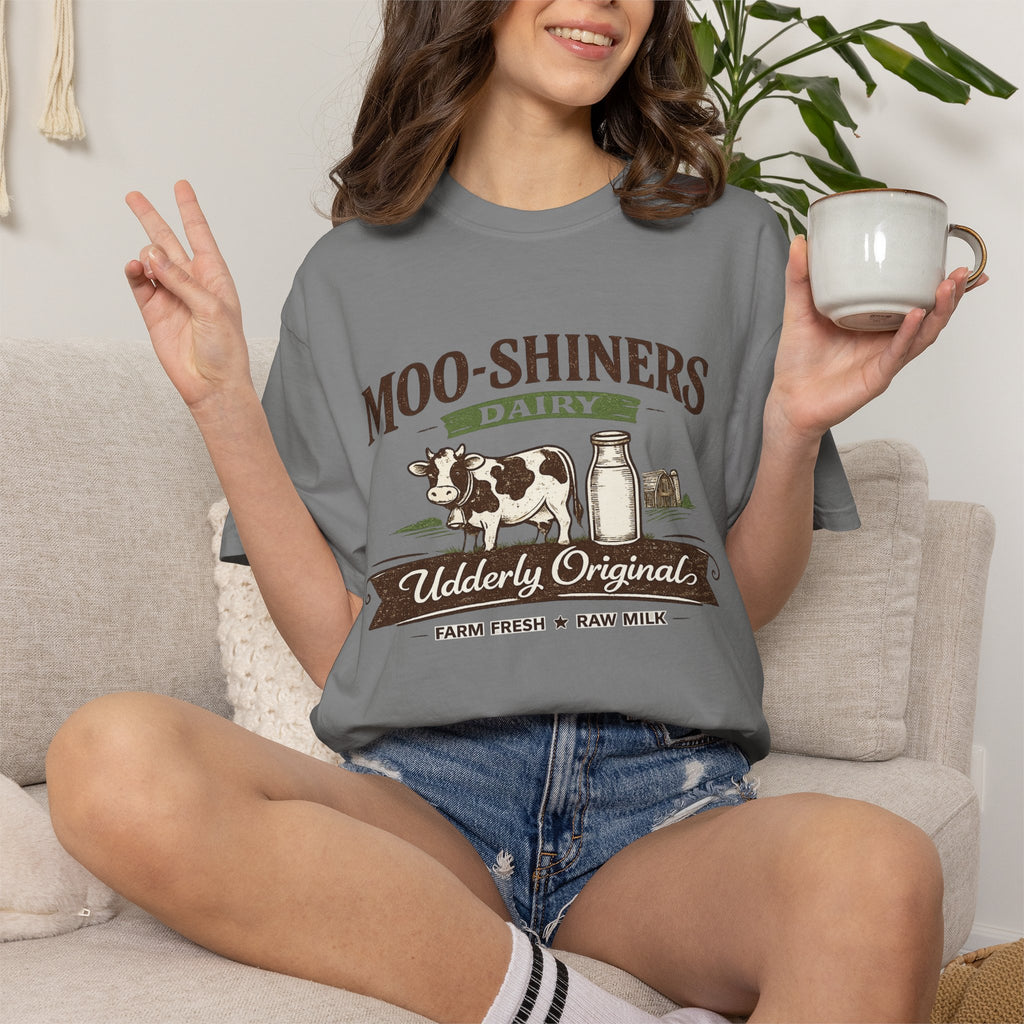 Moo-Shiners 'Udderly Original' Graphic T-Shirt