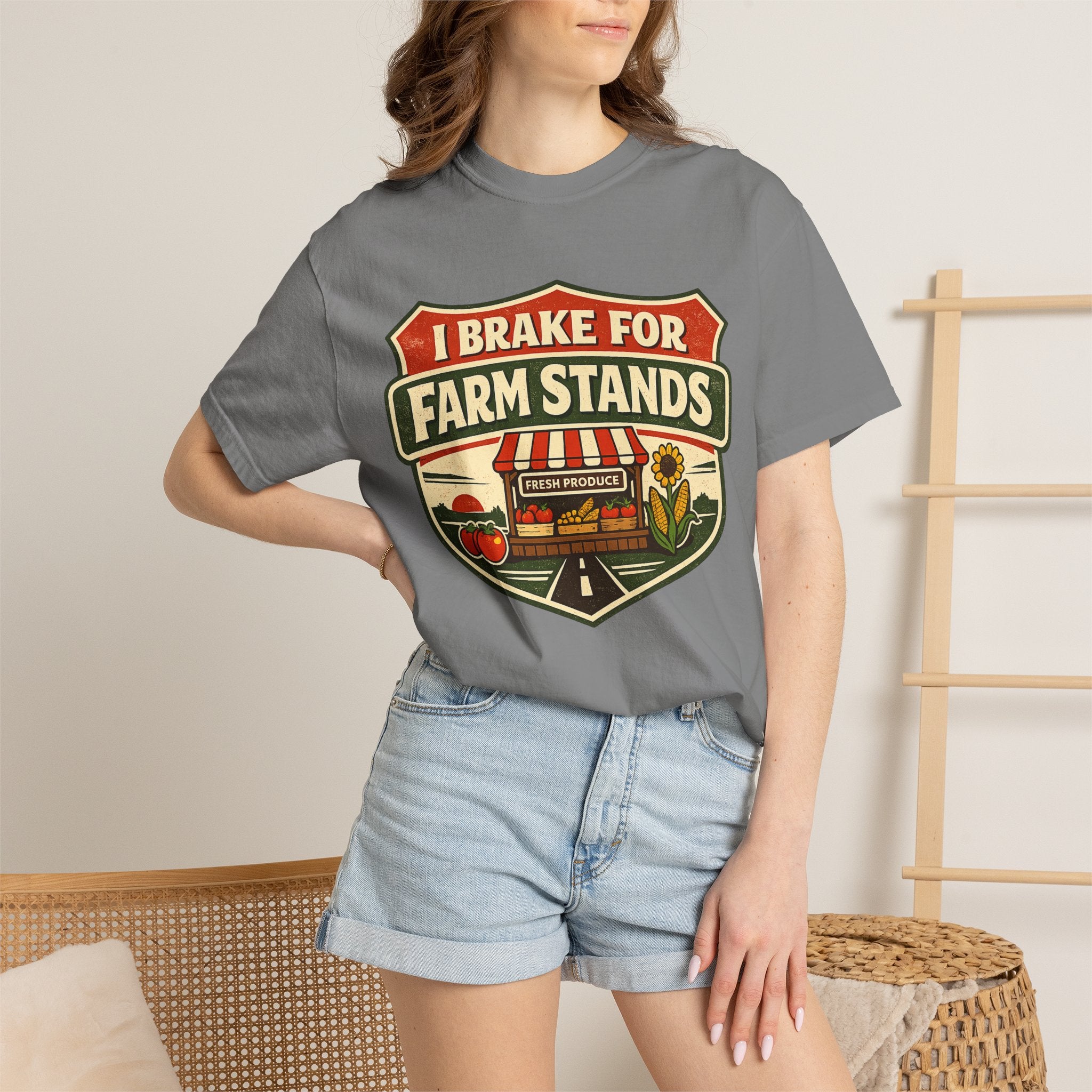 “I Brake for Farm Stands” Vintage Farm Market Tee