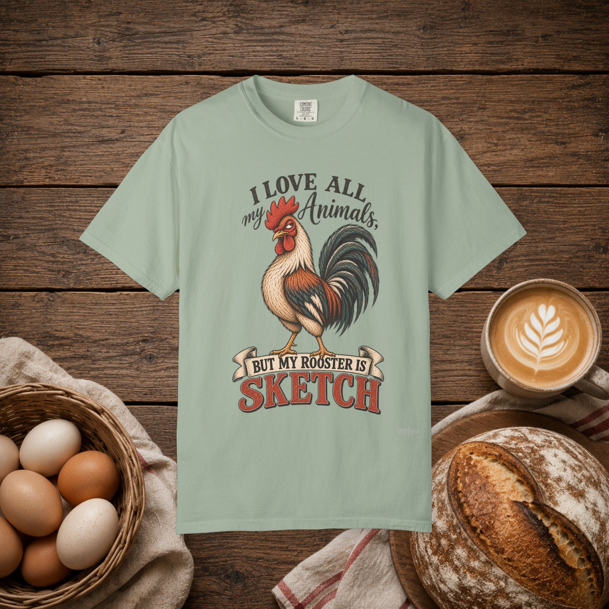 Rooster is Sketch Comfort Colors Shirt