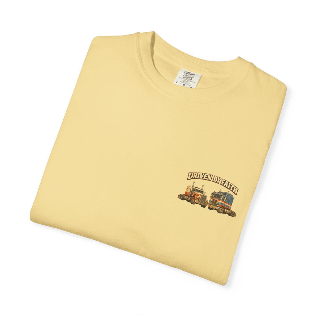Driven by Faith Vintage Style Trucker T-Shirt