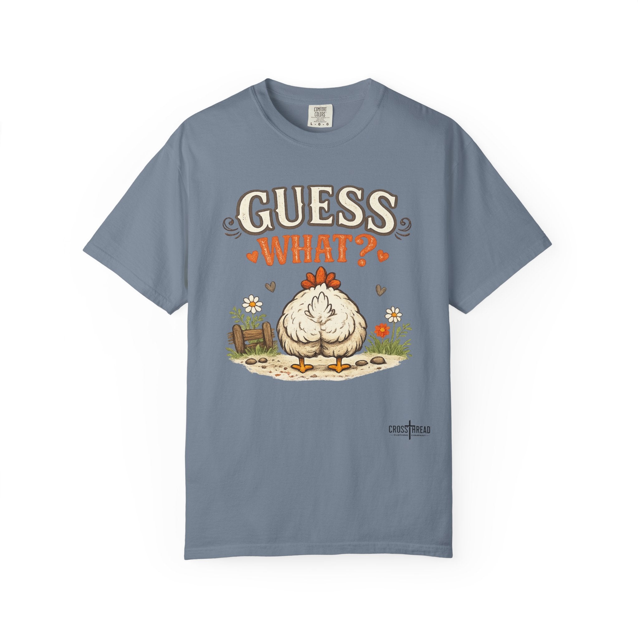 Guess What? Chicken Butt T-Shirt — Funny Farm Animal Graphic Tee