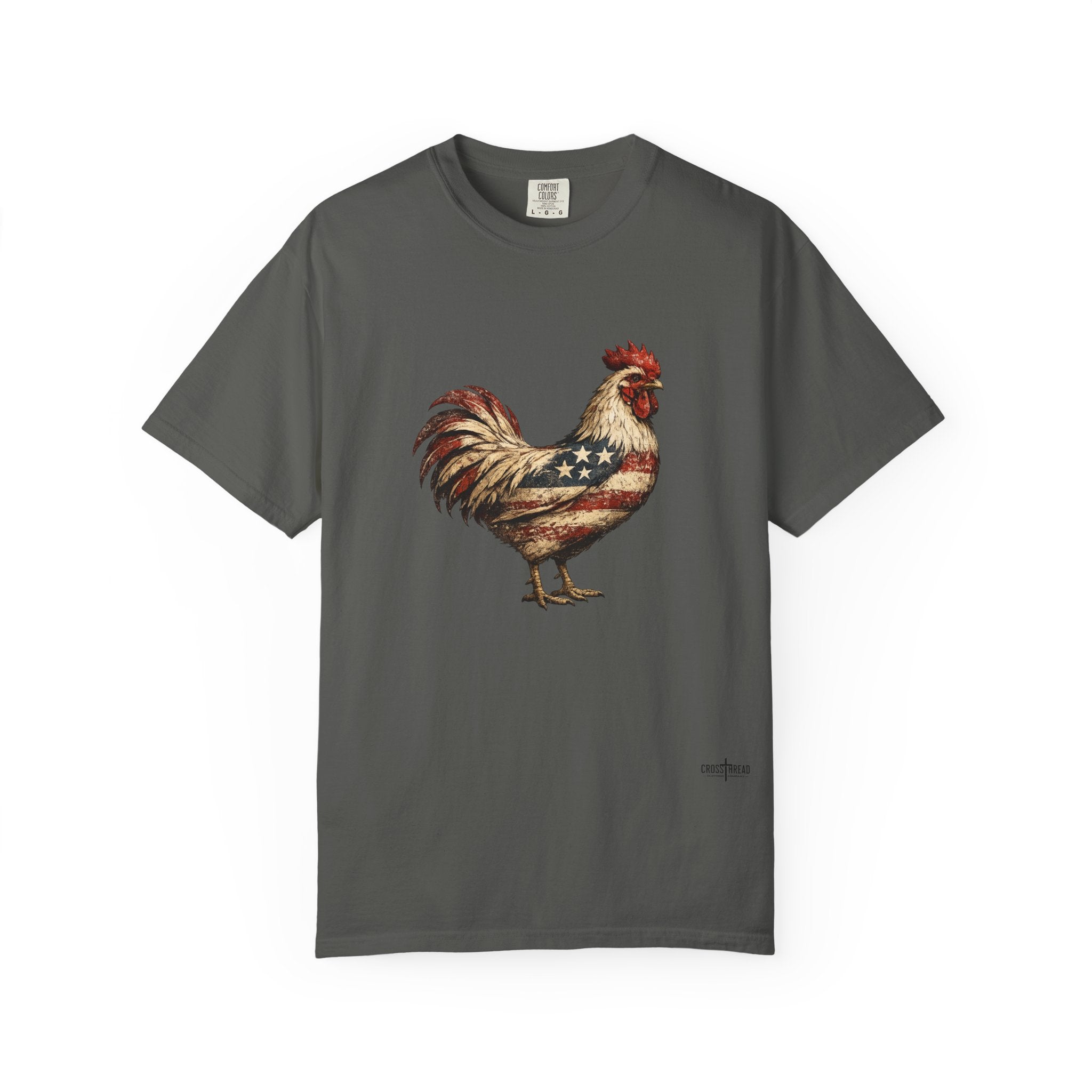 American Flag Rooster T-Shirt — Patriotic Chicken Tee