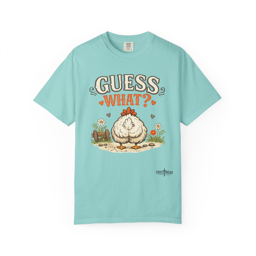 Guess What? Chicken Butt T-Shirt — Funny Farm Animal Graphic Tee