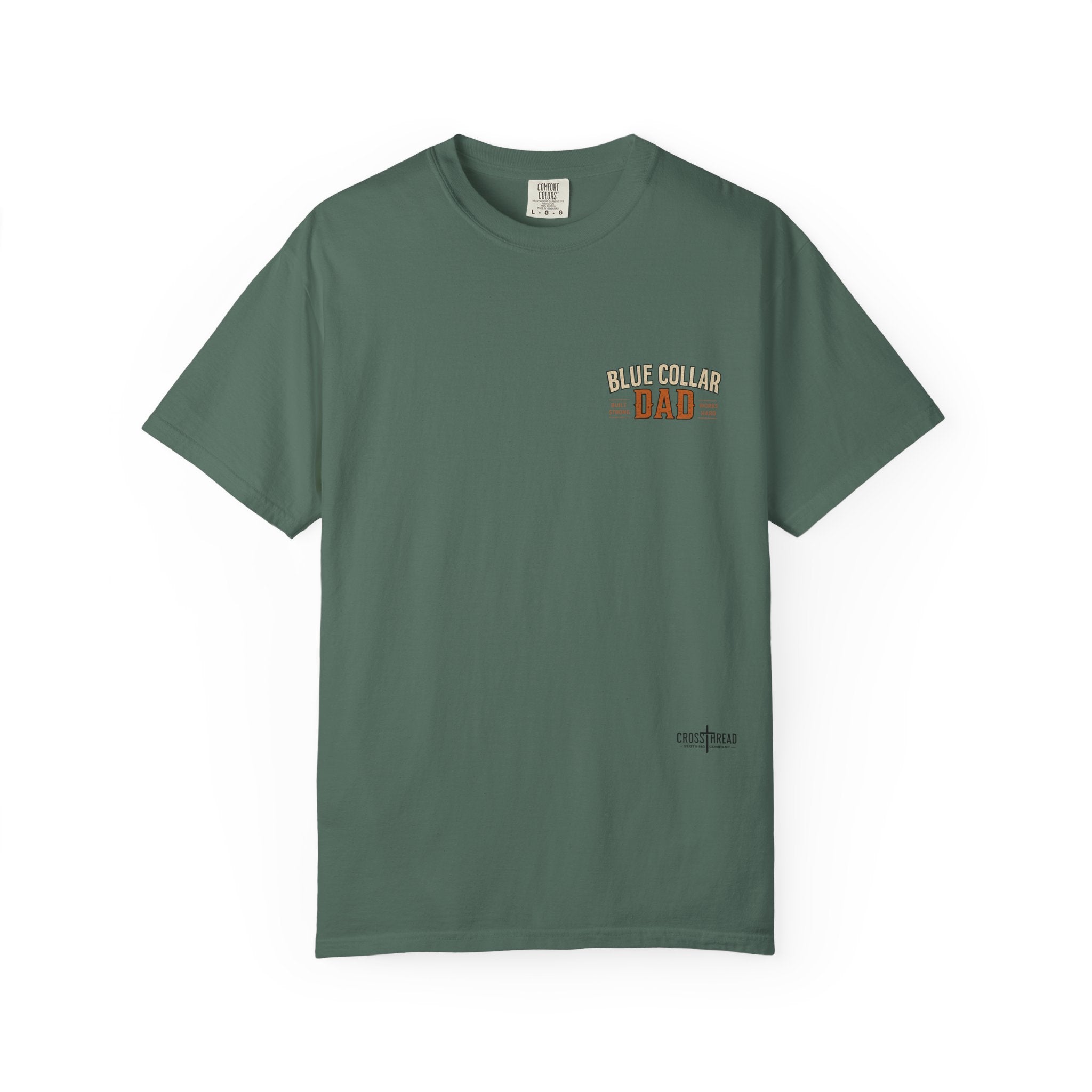Blue Collar Dad T-Shirt — Vintage Work Gloves and Boots Design