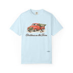 Christmas on the Farm Red Truck Comfort Colors Shirt