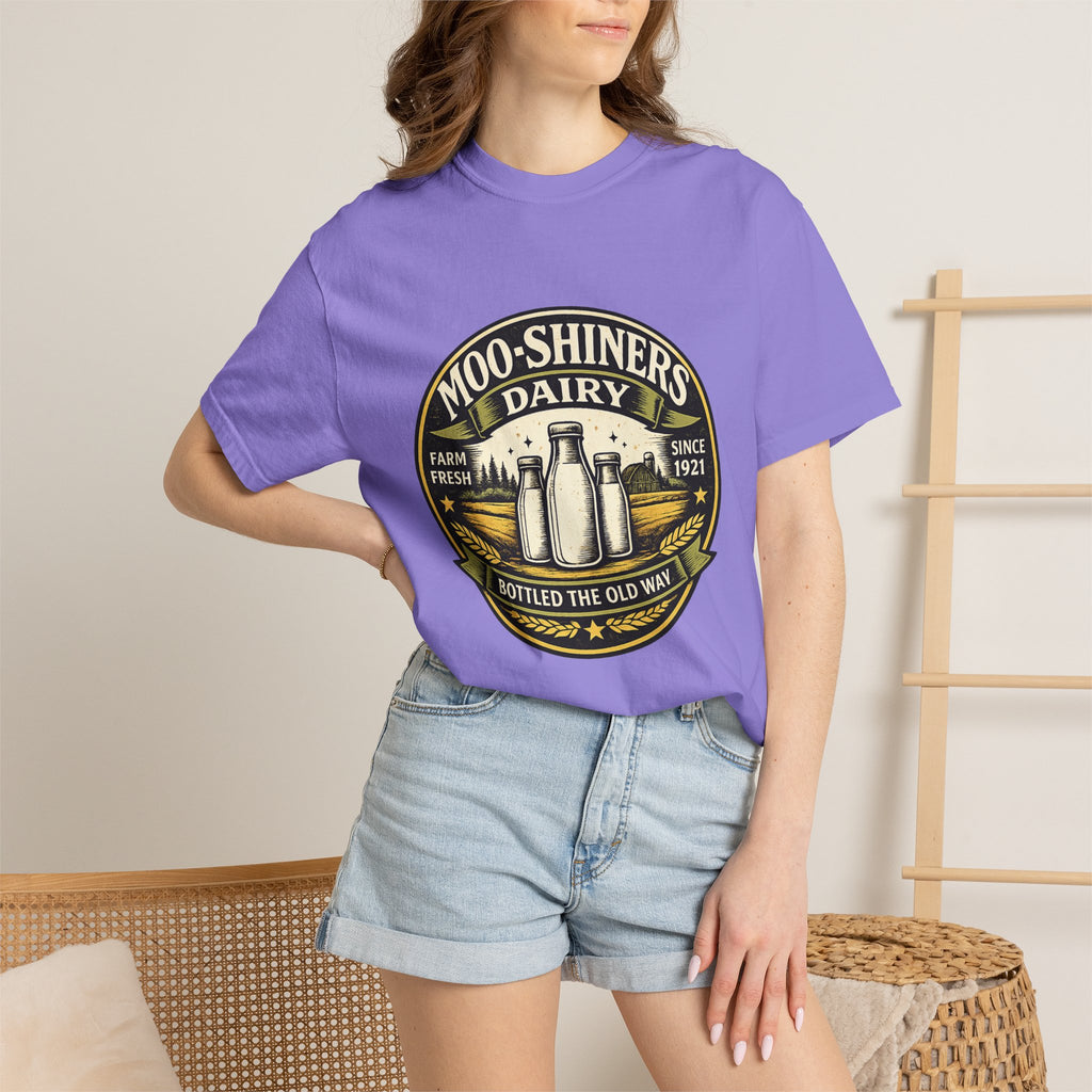 Moo-Shiners Dairy Vintage Milk Bottle T-Shirt