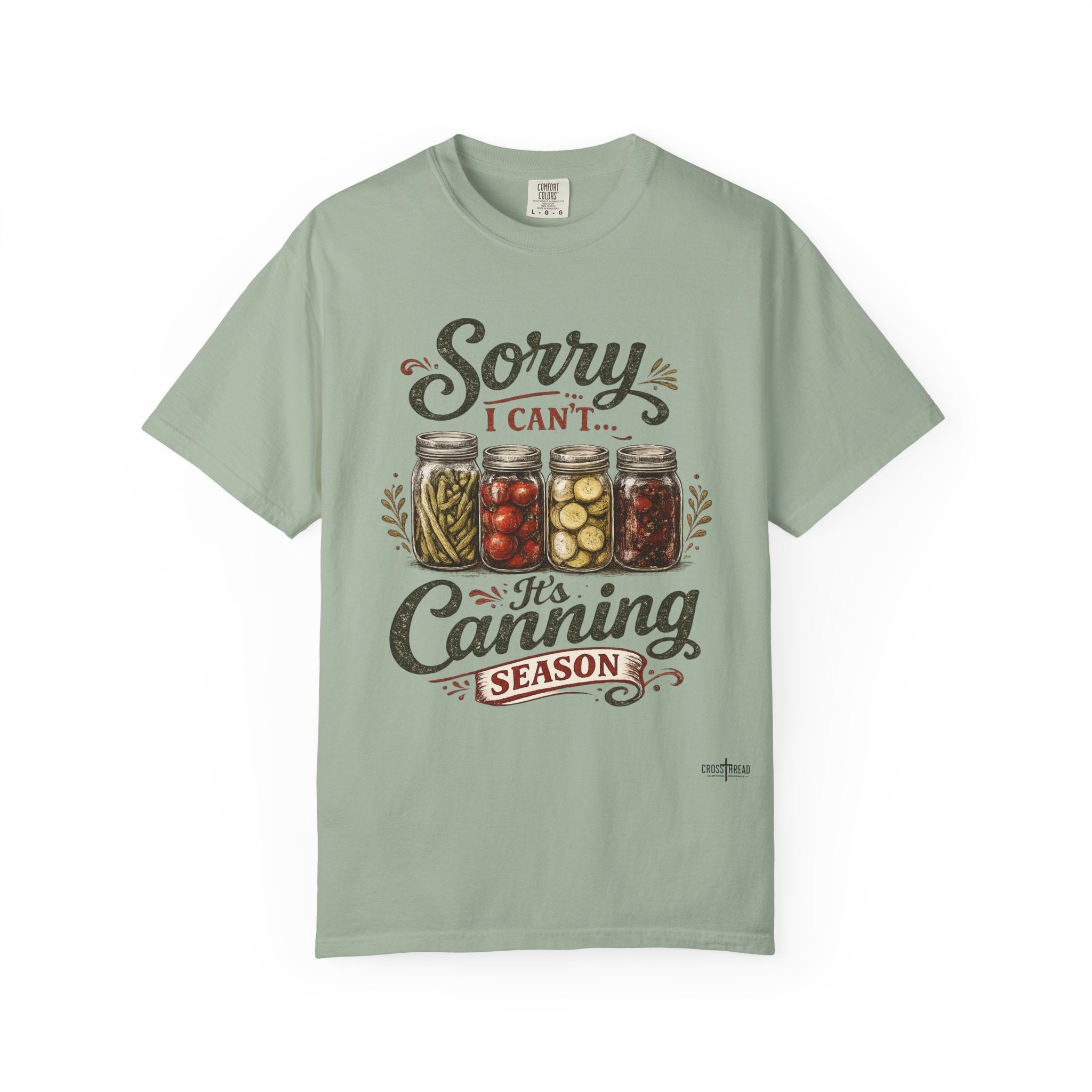 Canning Season T-Shirt — "Sorry I Can't... It's Canning Season" Vintage Mason Jar Tee