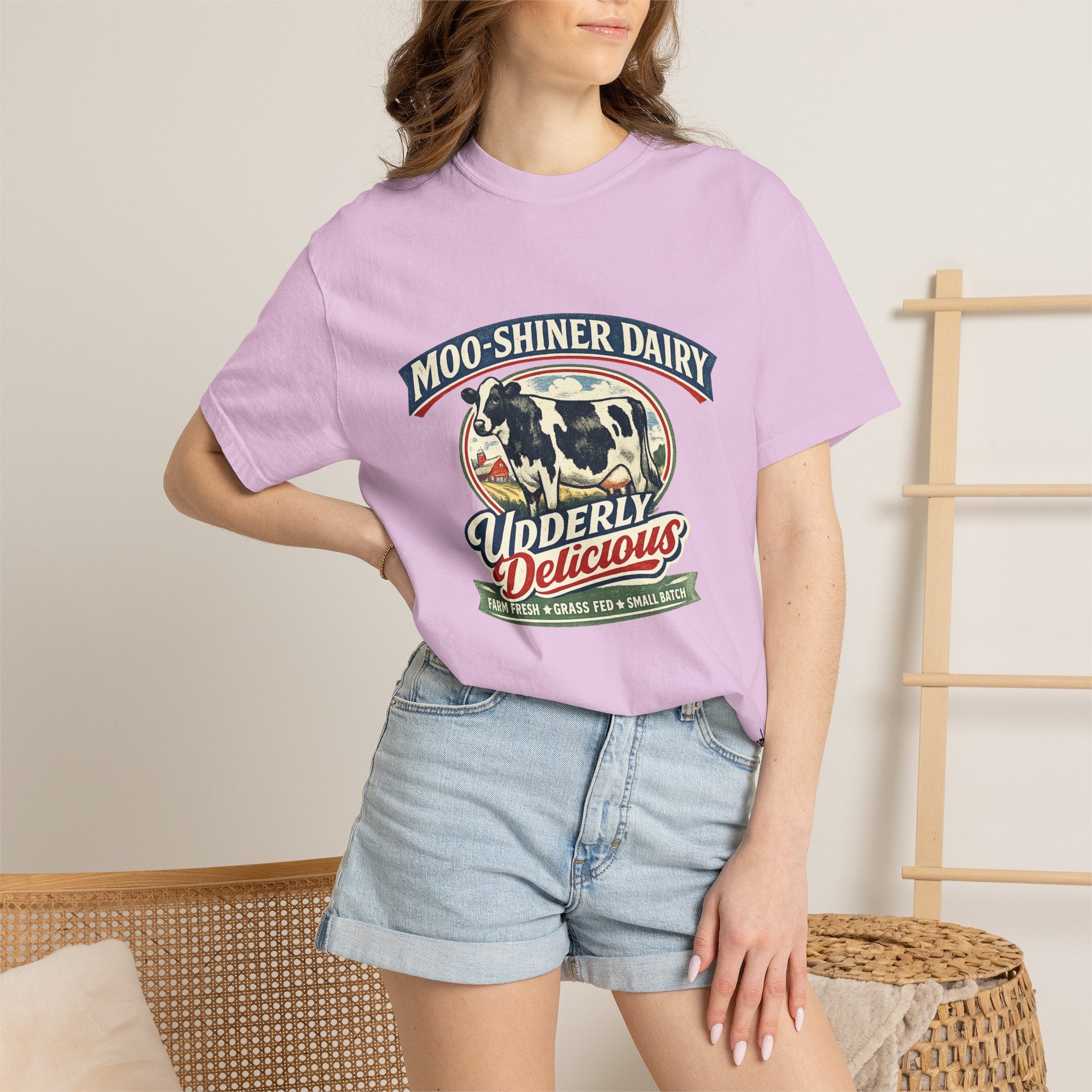“Moo-Shiner Dairy” Udderly Delicious Graphic Tee