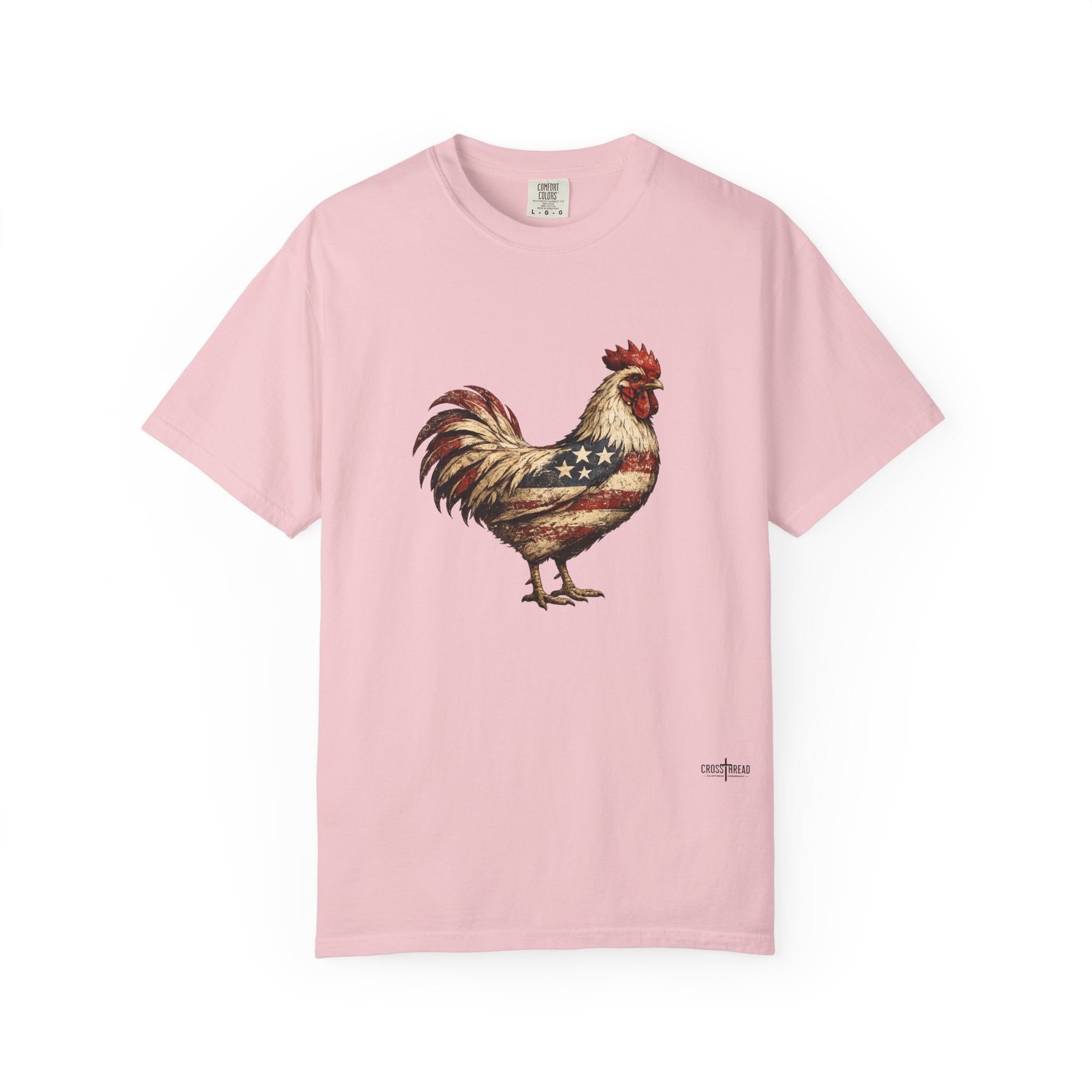 American Flag Rooster T-Shirt — Patriotic Chicken Tee