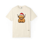 Highland Cow Santa Hat Comfort Colors Shirt