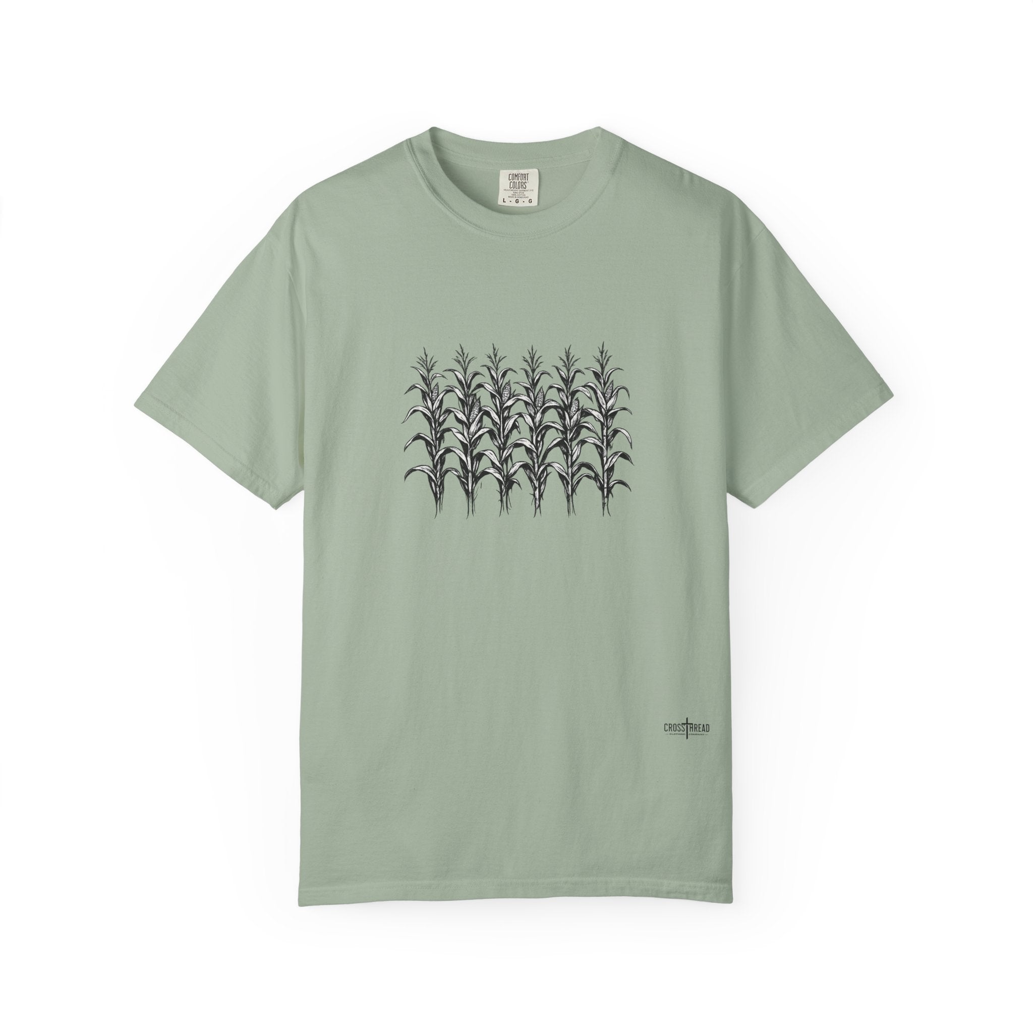 Row of Corn Graphic T-Shirt — Minimal Botanical Farm Tee