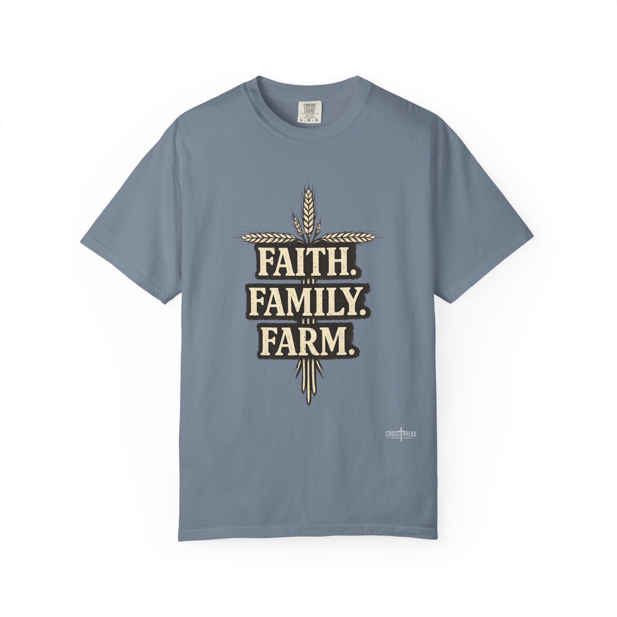 Faith Family Farm T-Shirt — Rustic Farmhouse Graphic Tee