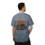 Blue Collar Dad T-Shirt — Vintage Work Gloves and Boots Design