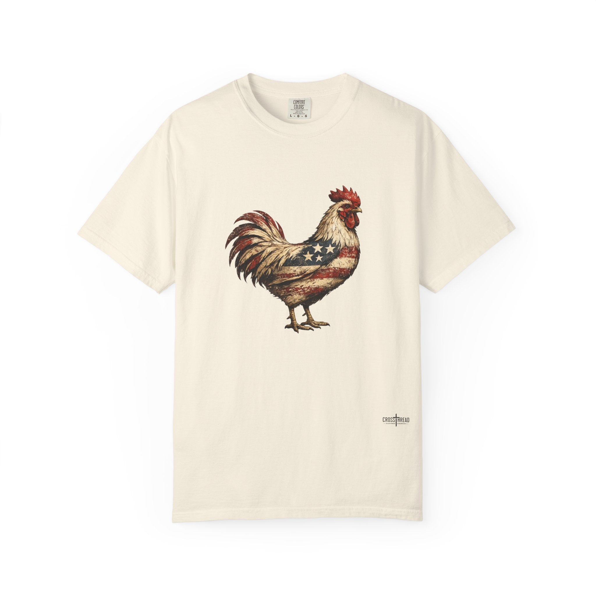 American Flag Rooster T-Shirt — Patriotic Chicken Tee