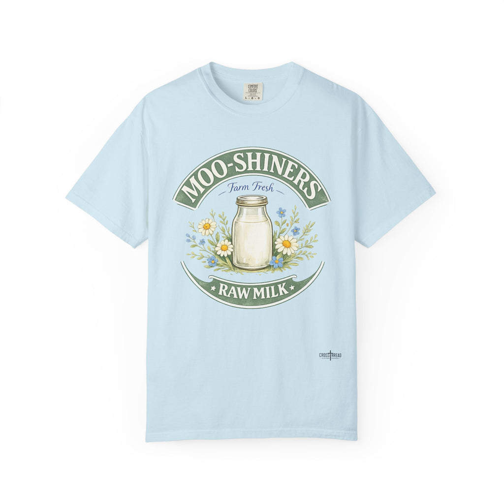 "Moo-Shiners Raw Milk" Vintage Logo Graphic T