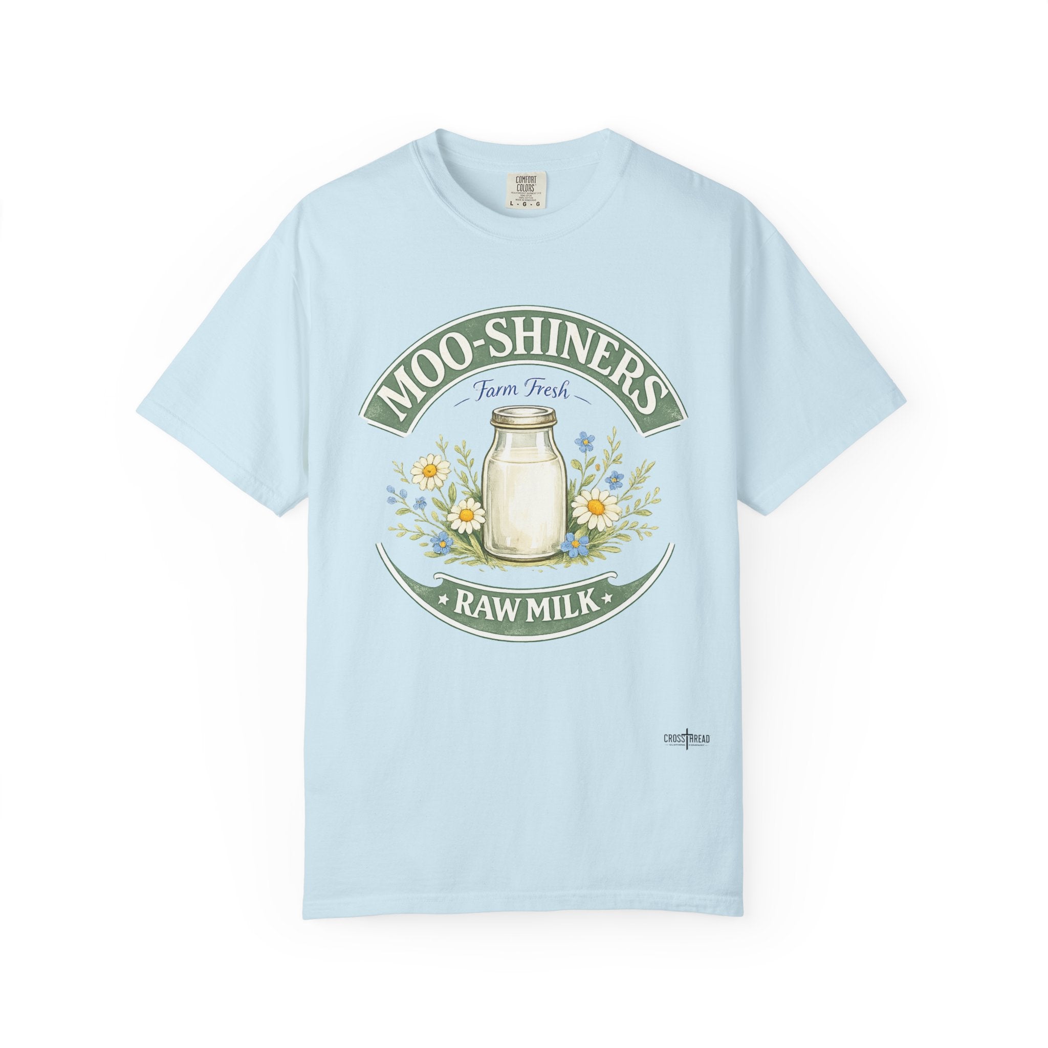 "Moo-Shiners Raw Milk" Vintage Logo Graphic T