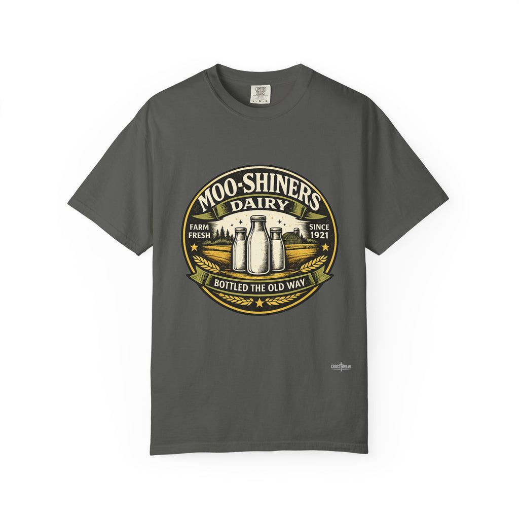 Moo-Shiners Dairy Vintage Milk Bottle T-Shirt