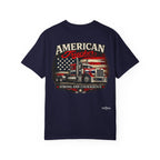 American Trucker T-Shirt — 'Strong and Courageous' Patriotic Semi Truck Tee