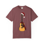 Christmas Acoustic Guitar Comfort Colors Shirt