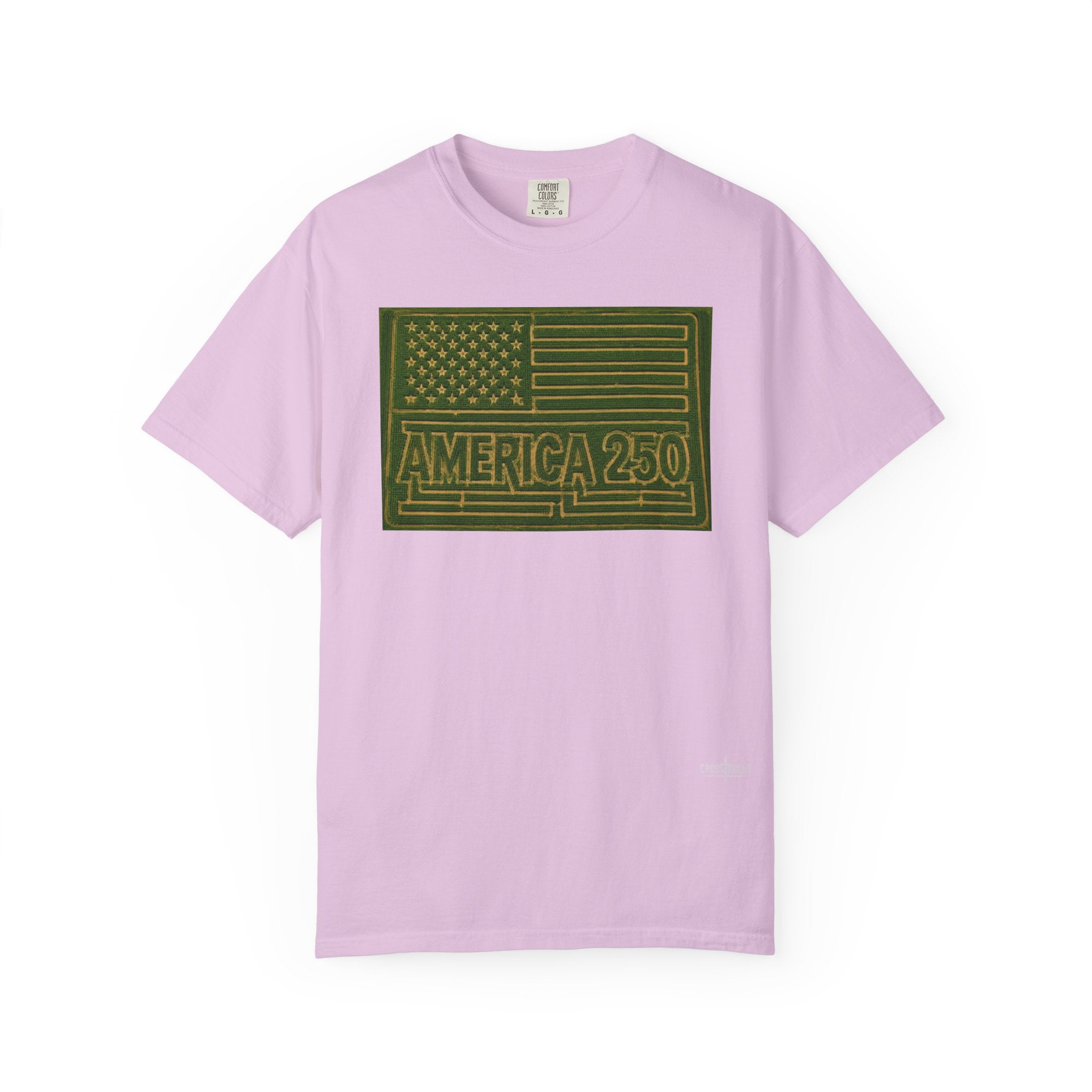 America 250 Corn Maze Flag T-Shirt — Vintage Patriotic Graphic Tee