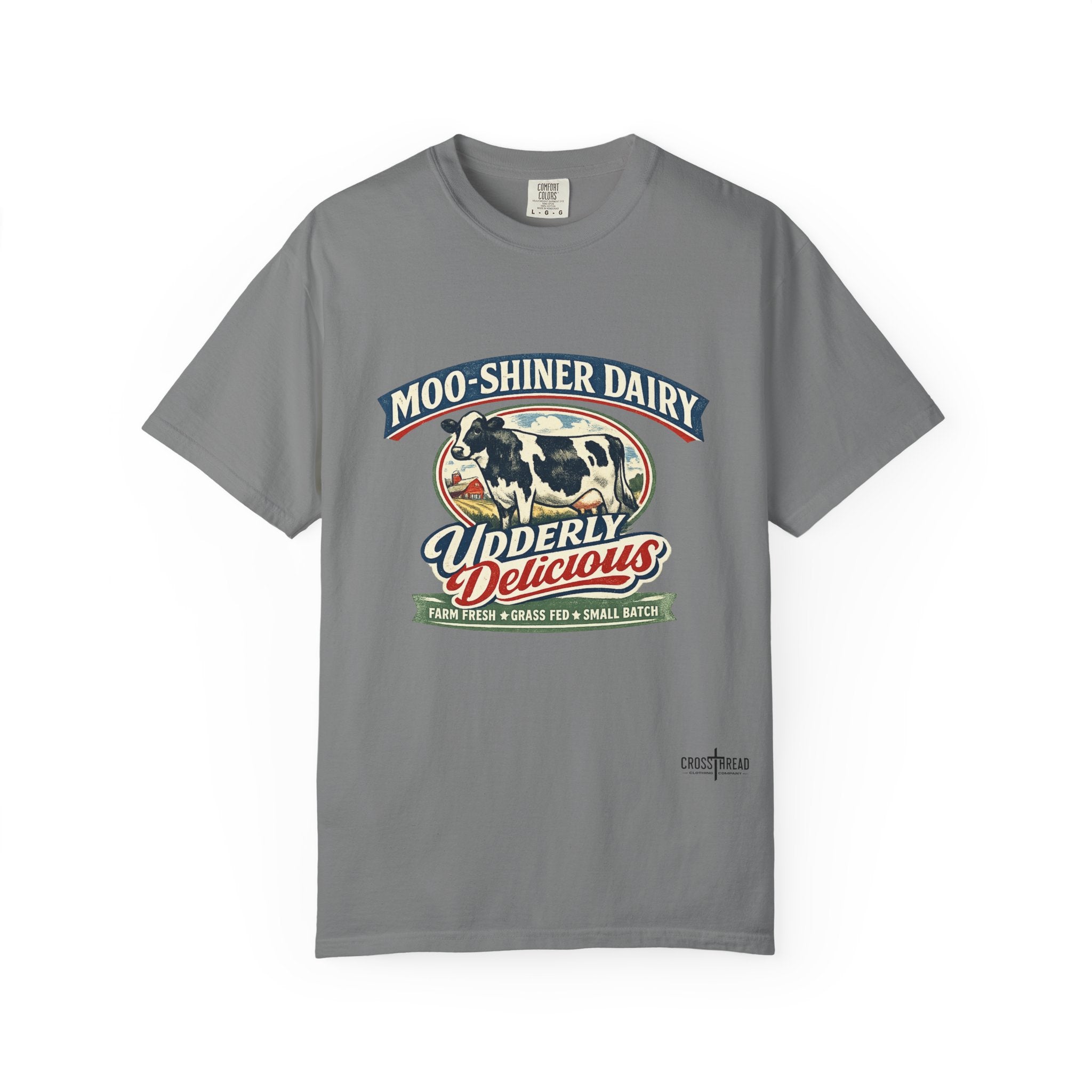“Moo-Shiner Dairy” Udderly Delicious Graphic Tee