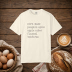 Fall List Comfort Colors Shirt