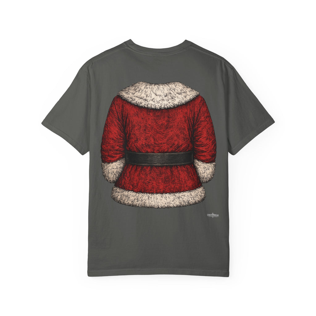 Santa Suit Graphic T-Shirt — Front & Back Christmas Costume Tee