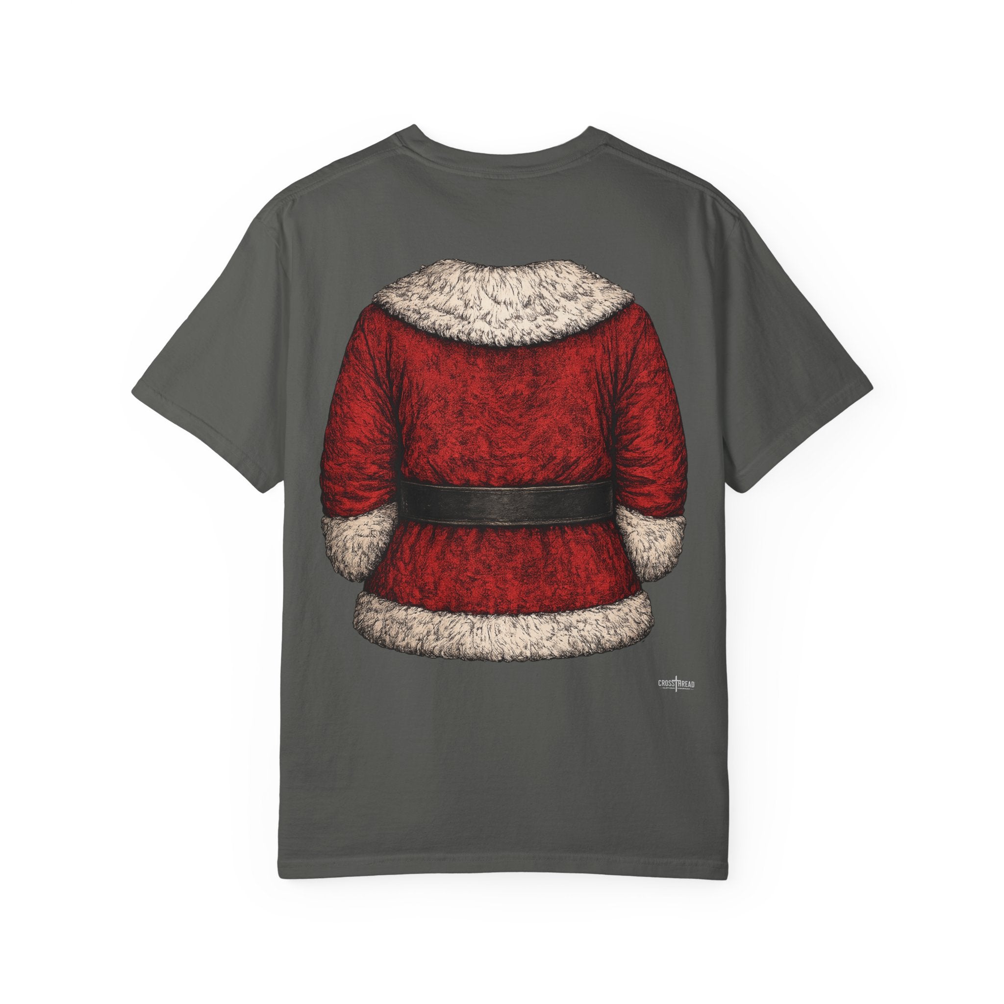 Santa Suit Graphic T-Shirt — Front & Back Christmas Costume Tee
