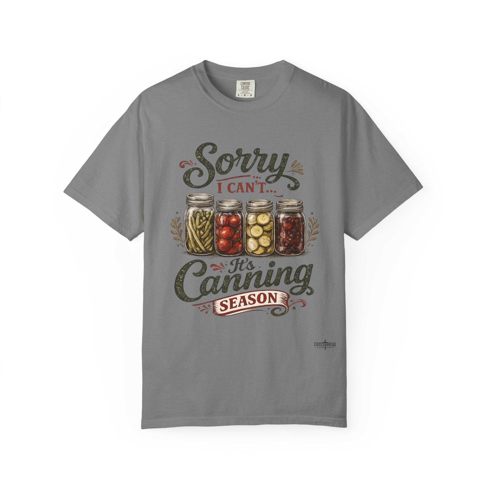 Canning Season T-Shirt — "Sorry I Can't... It's Canning Season" Vintage Mason Jar Tee