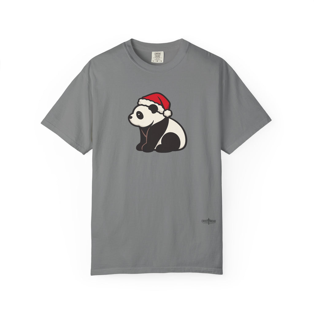 Panda Santa Hat Comfort Colors T-Shirt