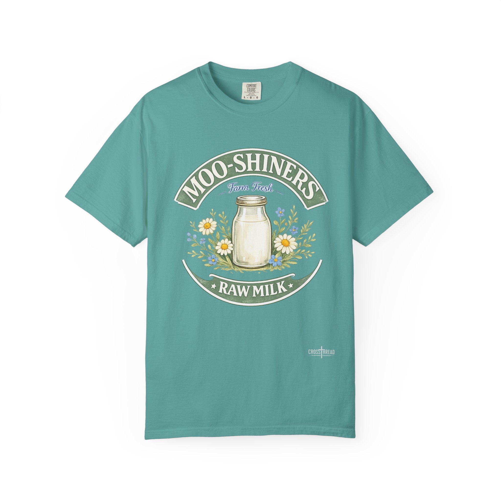"Moo-Shiners Raw Milk" Vintage Logo Graphic T
