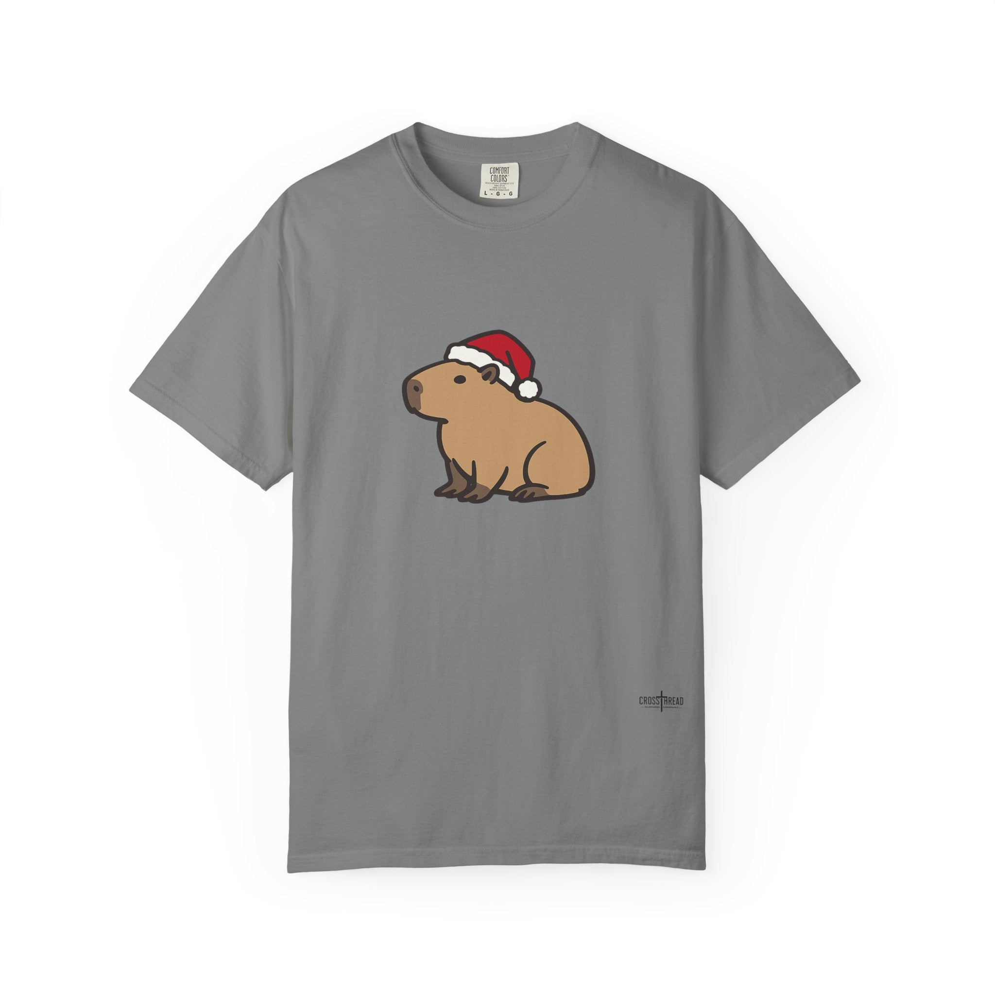 Capybara Santa Hat Comfort Colors T-Shirt