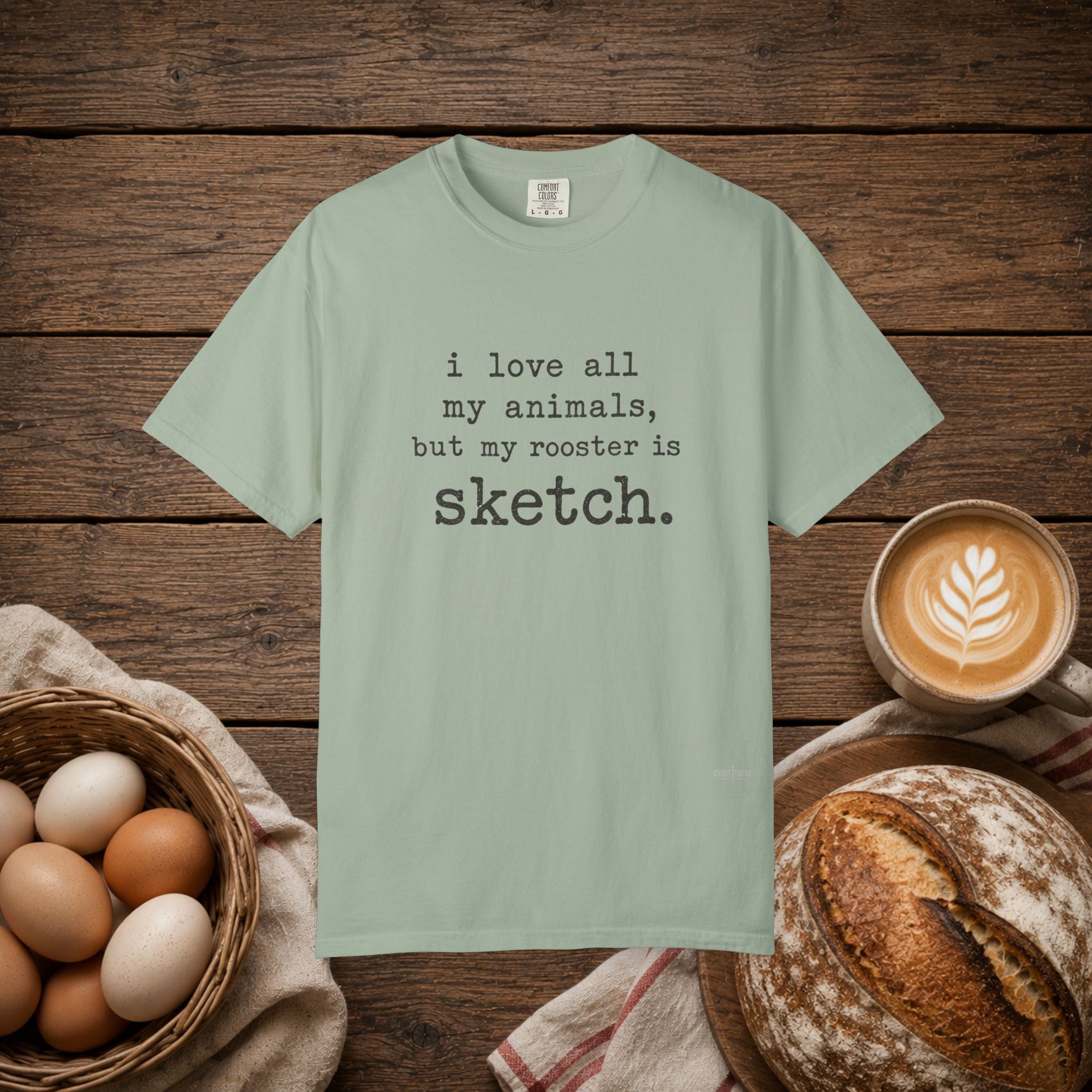 Rooster is Sketch Comfort Colors Shirt
