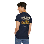 Faith Moves Mountains T‑Shirt — Inspirational Mountain & Bulldozer Graphic Tee