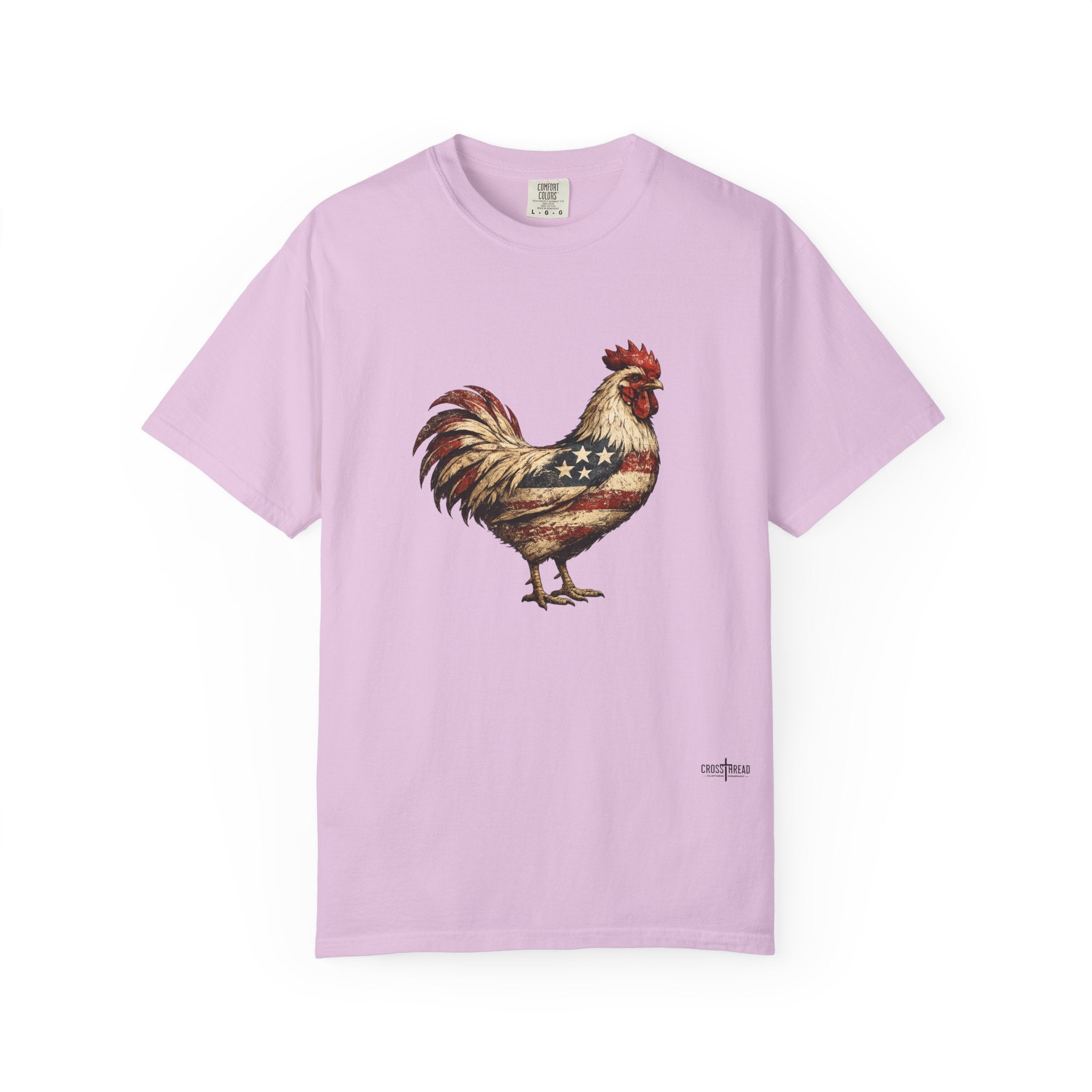 American Flag Rooster T-Shirt — Patriotic Chicken Tee