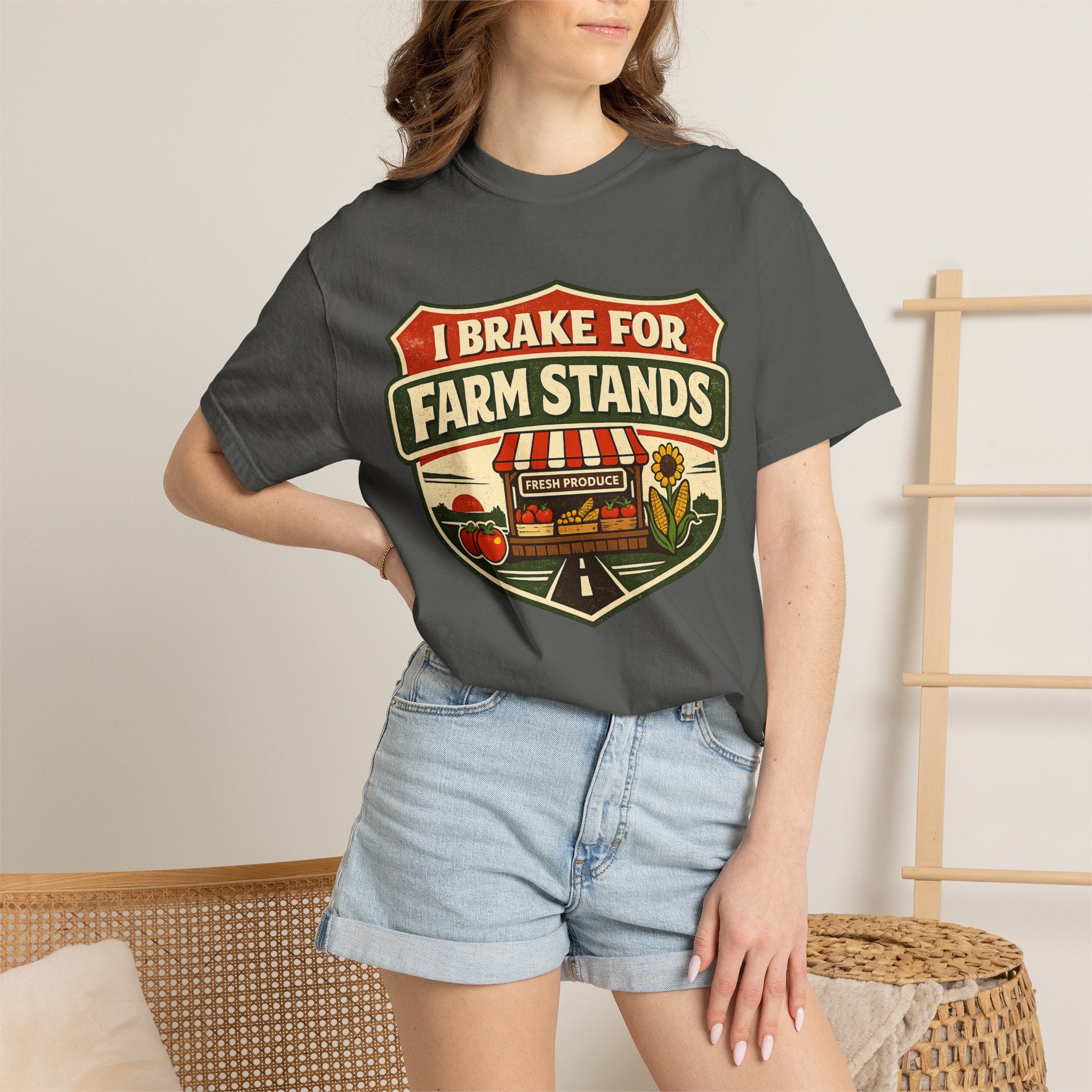 “I Brake for Farm Stands” Vintage Farm Market Tee