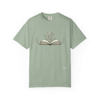 Floral Open Book T-Shirt — Book Lover Reading Tee