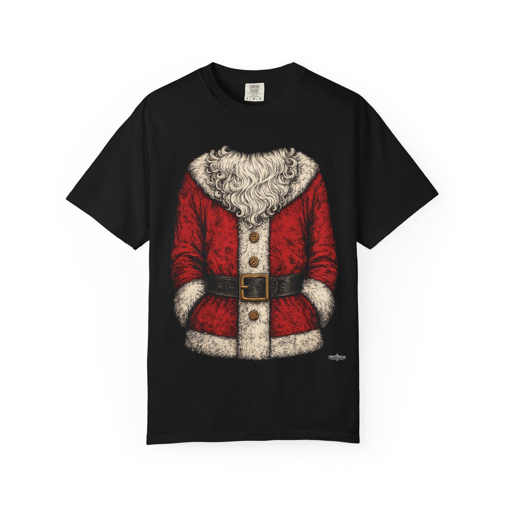 Santa Suit Graphic T-Shirt — Front & Back Christmas Costume Tee